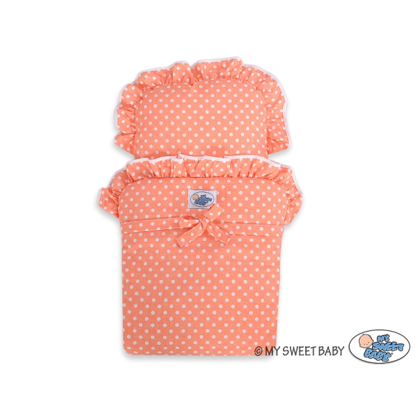 Landau de Poupée en Bois Blanc Rose Poudré
