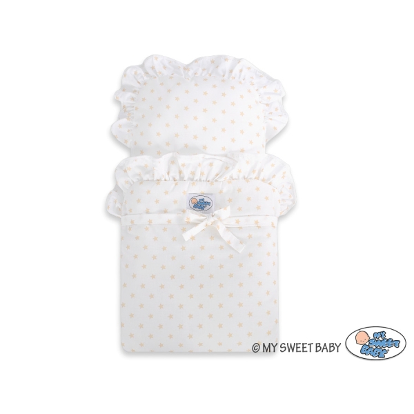Landau de Poupée en Bois Crème Blanc