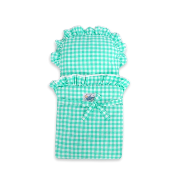Landau de Poupée en Bois Menthe Blanc