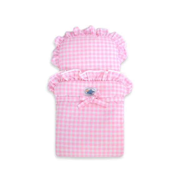 Landau de Poupée en Bois Rose Blanc