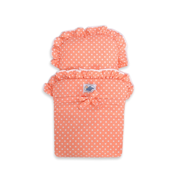 Landau en Bois pour Poupée Blanc Rose Poudré