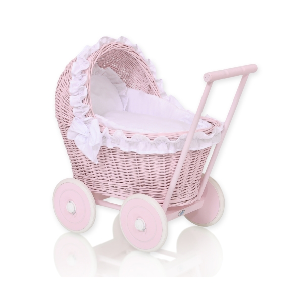 Landau en osier rose
