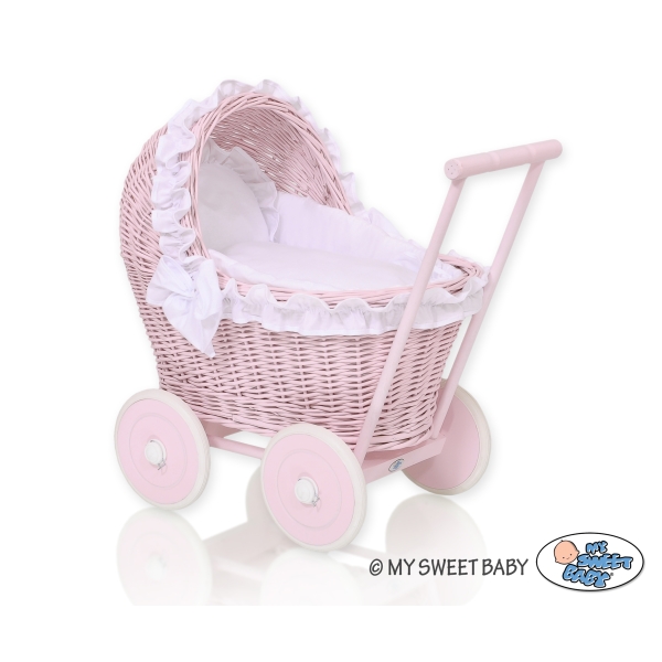 Landau pour poupée rose