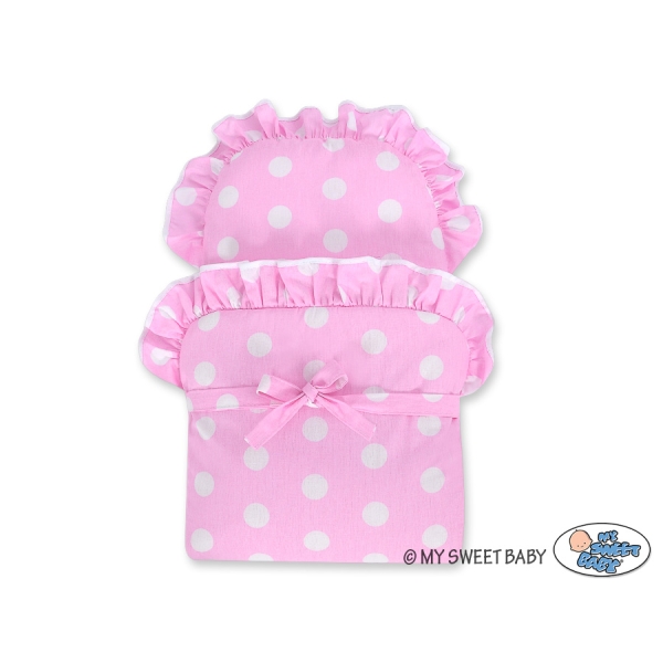 Landau Poupée en Rotin Rose Lila à Pois