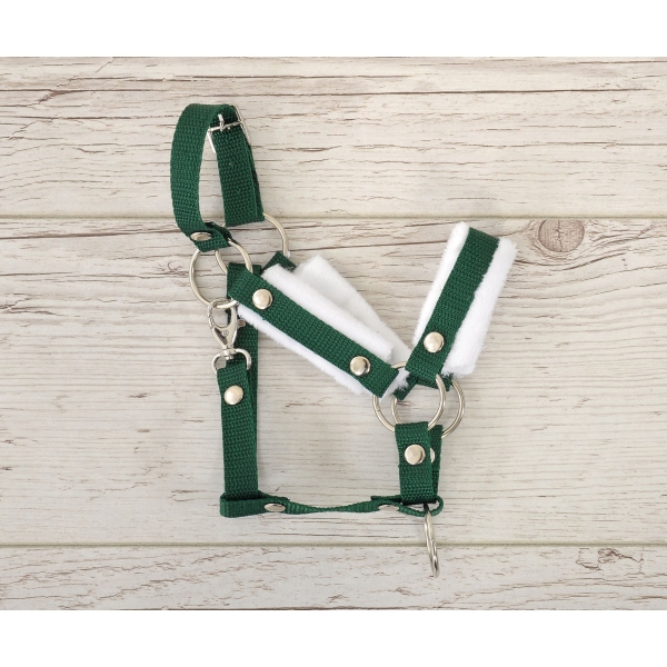Licol avec Fourrure Blanche pour Cheval Bâton A3 Khaki
