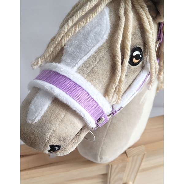 Licol avec Fourrure Blanche pour Cheval Bâton A3 Lila