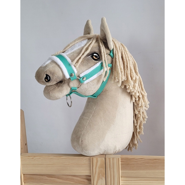 Licol avec Fourrure Blanche pour Cheval Bâton A3 Menthe