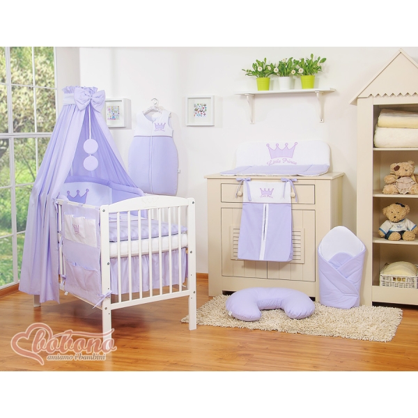 Parure Lit Bébé 11 pcs  Ciel Lila Prince / Princess