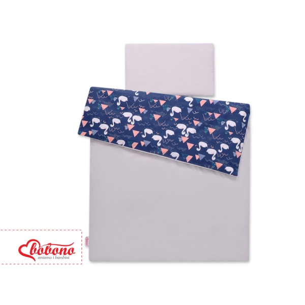 Linge de Lit Enfant 2 pcs 100x135 MINI Bleu Foncé Cygnes