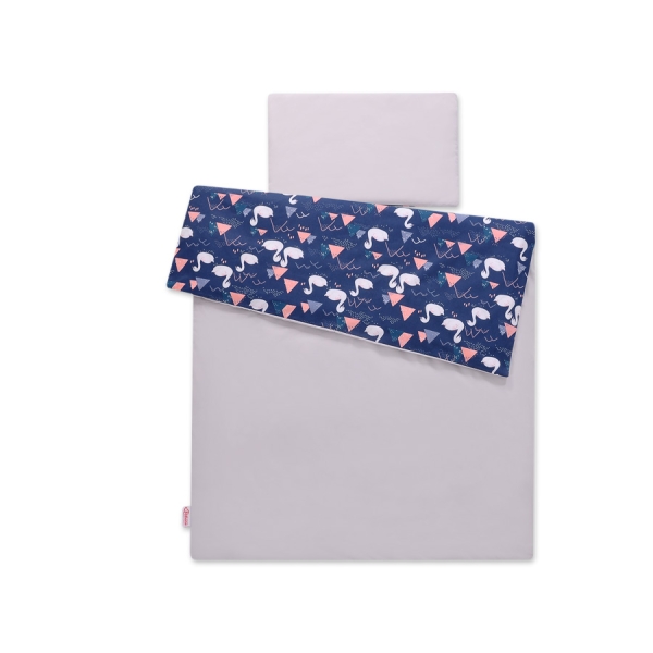 Linge de Lit Enfant 2 pcs 100x135 MINI Bleu Foncé Cygnes