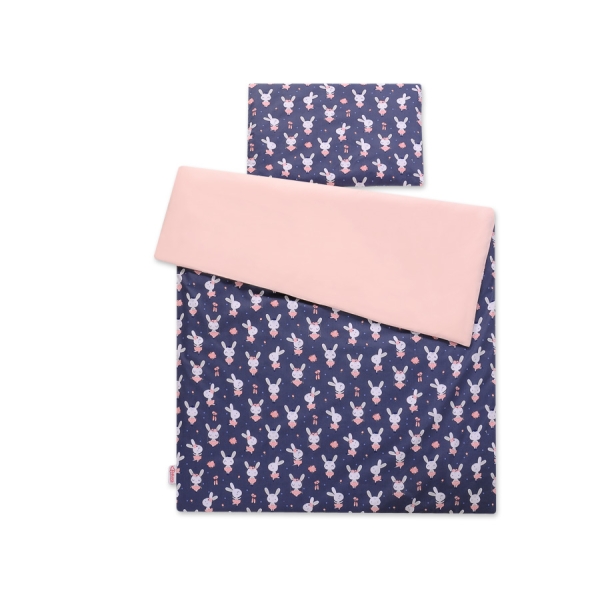 Linge de Lit Enfant 2 pcs 100x135 MINI Bleu Foncé Lapins