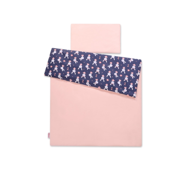Linge de Lit Enfant 2 pcs 100x135 MINI Bleu Foncé Lapins