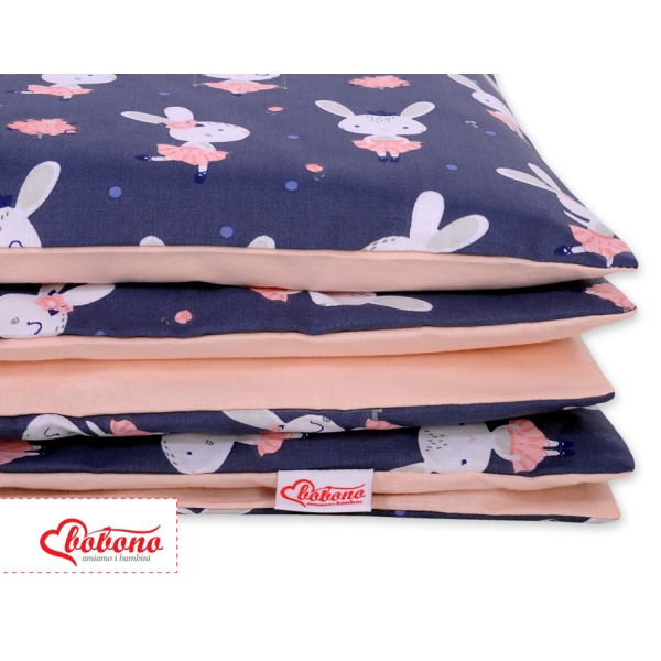 Linge de Lit Enfant 2 pcs 100x135 MINI Bleu Foncé Lapins