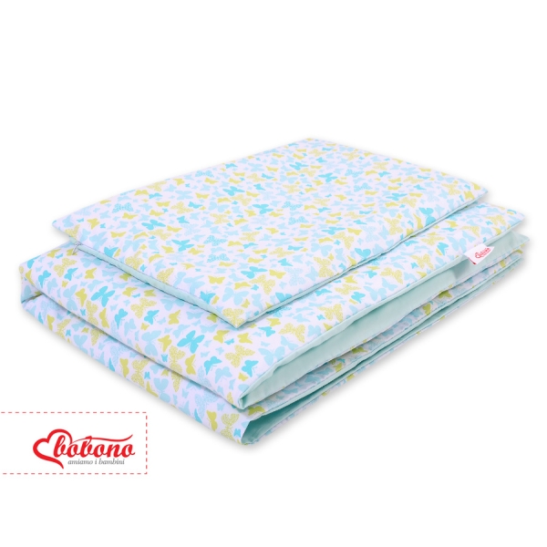 Linge de Lit Enfant 2 pcs 100x135 MINI Bleu Papillons