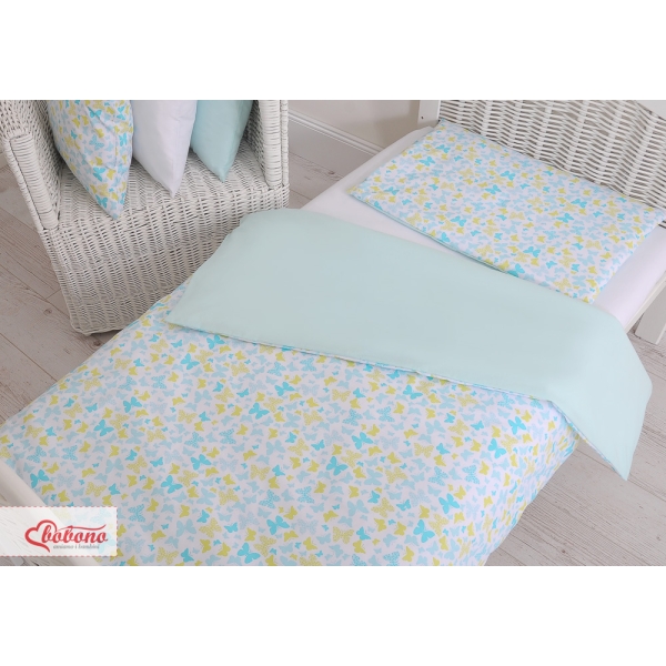 Linge de Lit Enfant 2 pcs 100x135 MINI Bleu Papillons