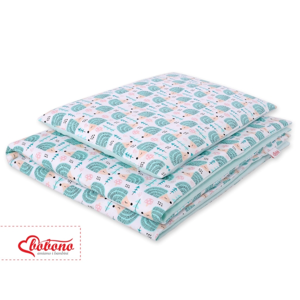 Linge de Lit Enfant 2 pcs 100x135 MINI Menthe Hérissons