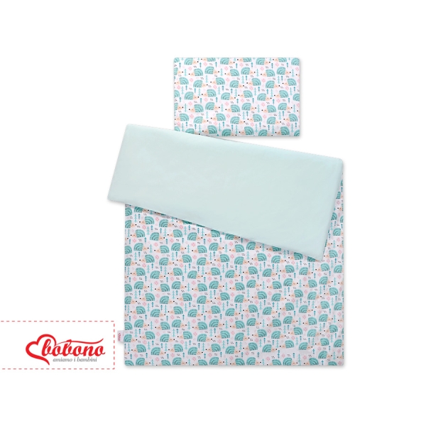 Linge de Lit Enfant 2 pcs 100x135 MINI Menthe Hérissons