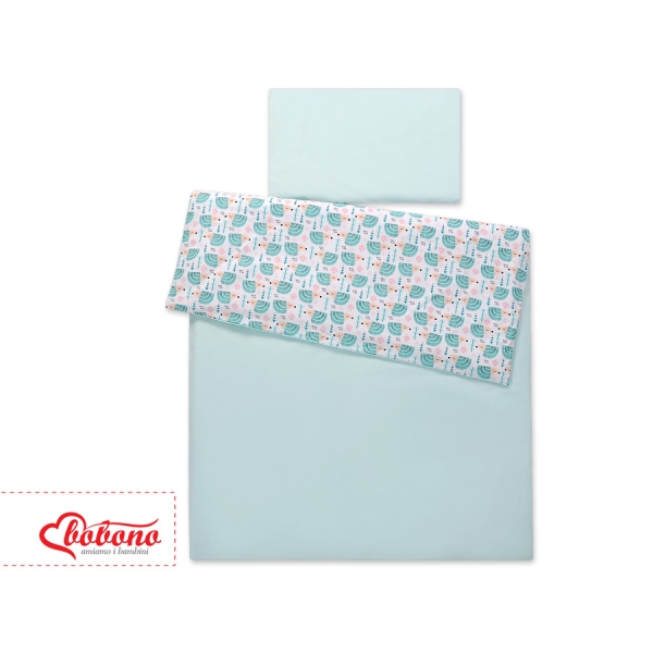 Linge de Lit Enfant 2 pcs 100x135 MINI Menthe Hérissons