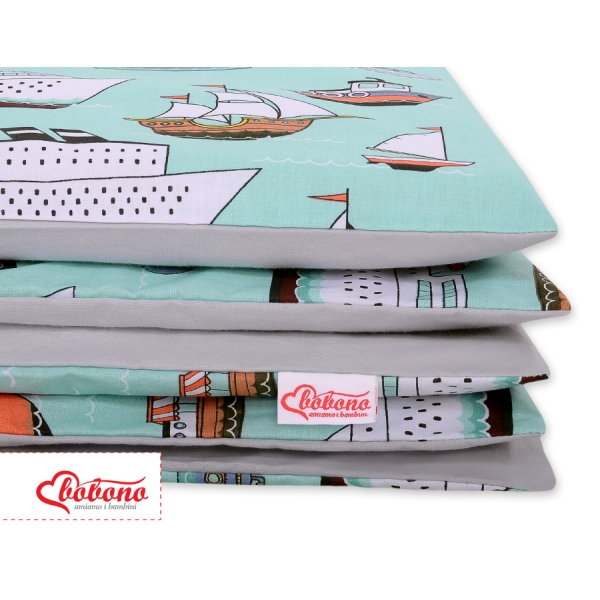 Linge de Lit Enfant 2 pcs 100x135 MINI Menthe Navires