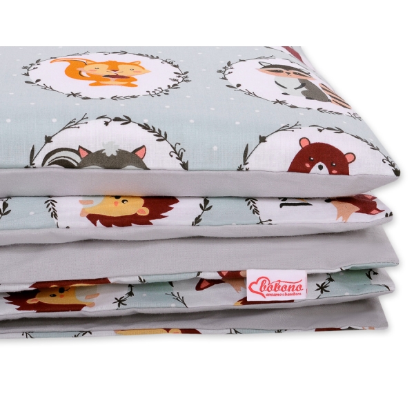Linge de Lit Enfant 2 pcs 140x200 cm JUNIOR Menthe Animaux