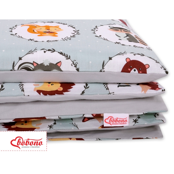 Linge de Lit Enfant 2 pcs 140x200 cm JUNIOR Menthe Animaux