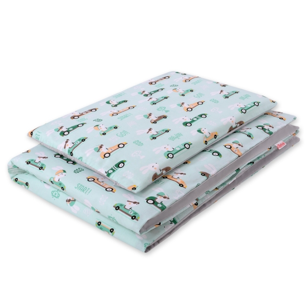 Linge de Lit Enfant 2 pcs 140x200 cm JUNIOR Menthe Lapins