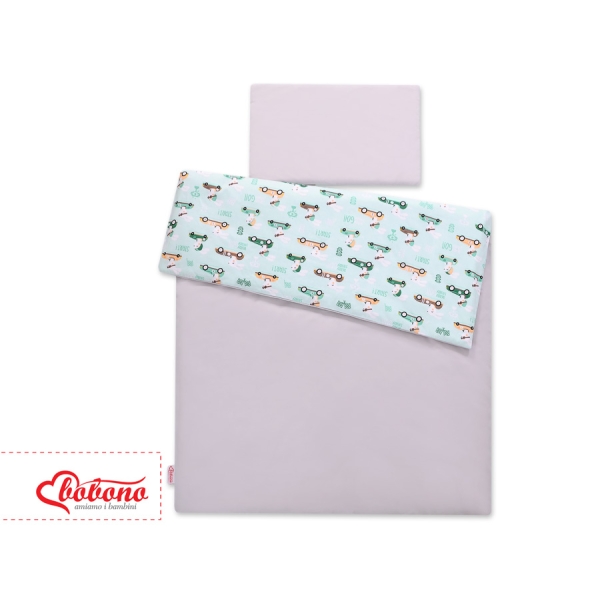 Linge de Lit Enfant 2 pcs 140x200 cm JUNIOR Menthe Lapins
