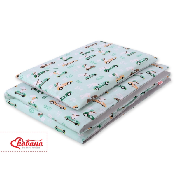 Linge de Lit Enfant 2 pcs 140x200 cm JUNIOR Menthe Lapins