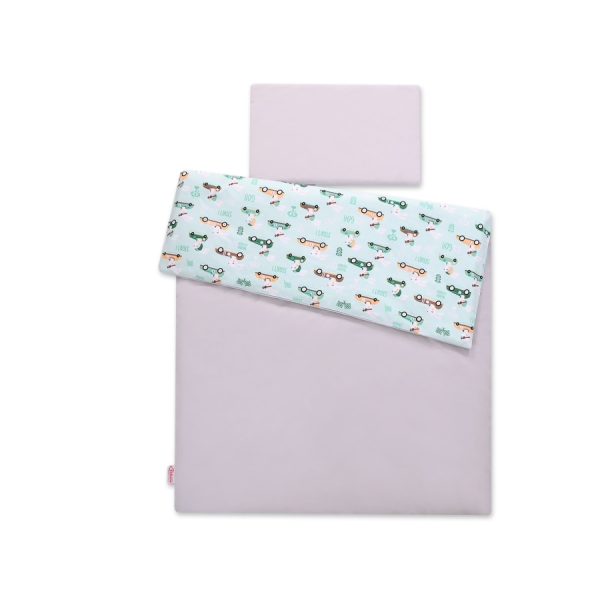 Linge de Lit Enfant 2 pcs 140x200 cm JUNIOR Menthe Lapins