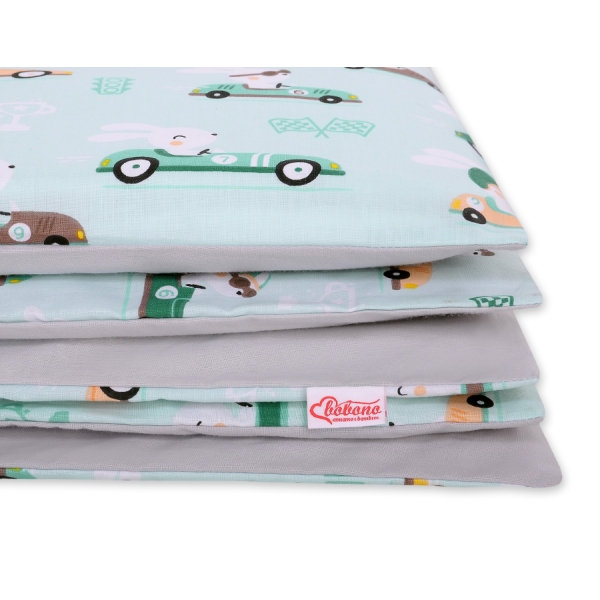 Linge de Lit Enfant 2 pcs 140x200 cm JUNIOR Menthe Lapins