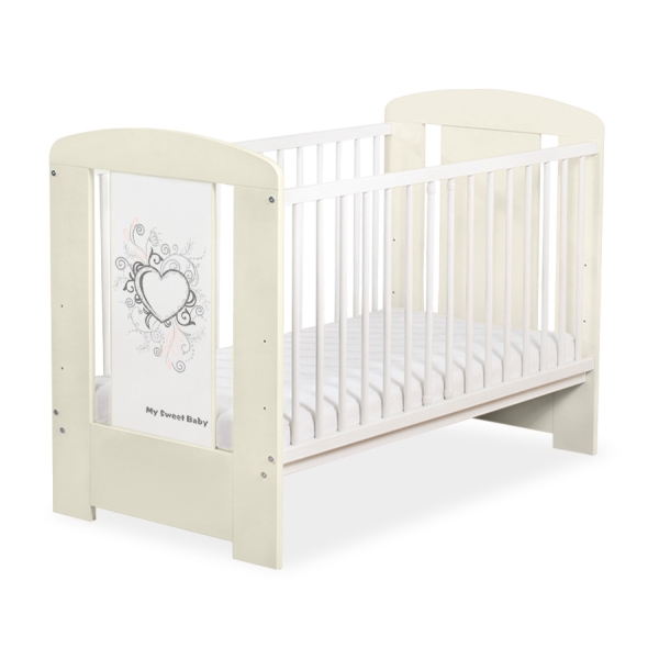 Lit Bébé à Barreaux 120x60 cm Crème
