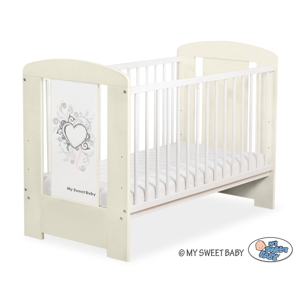 Lit Bébé à Barreaux 120x60 cm Crème