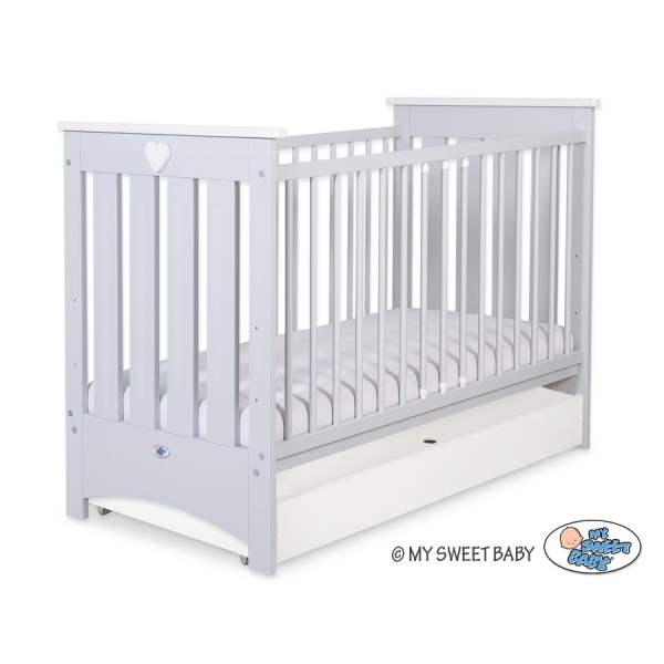 Lit Bébé a Barreaux 60x120 cm avec Tiroir Lorenzo Standard