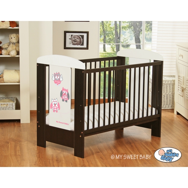 Lit Bébé à Barreaux 60x120 cm Hiboux