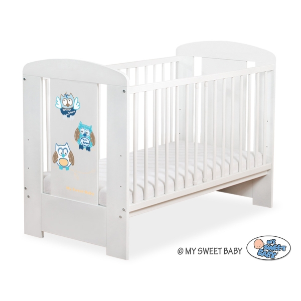 Lit Bébé à Barreaux 60x120 cm Hiboux