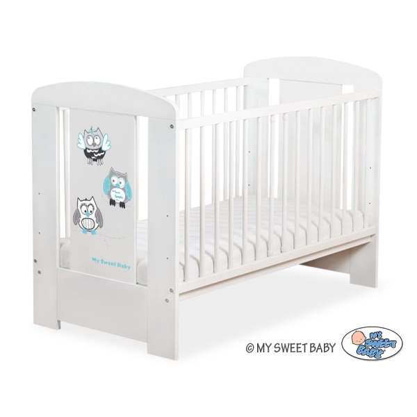 Lit Bébé à Barreaux 60x120 cm Hiboux