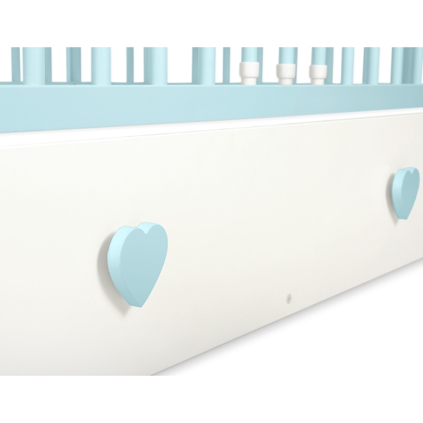 Lit Bébé a Barreaux avec Tiroir 120x60 cm Lorenzo Maxi