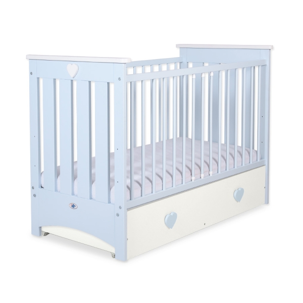 Lit Bébé a Barreaux avec Tiroir 120x60 cm Lorenzo Maxi
