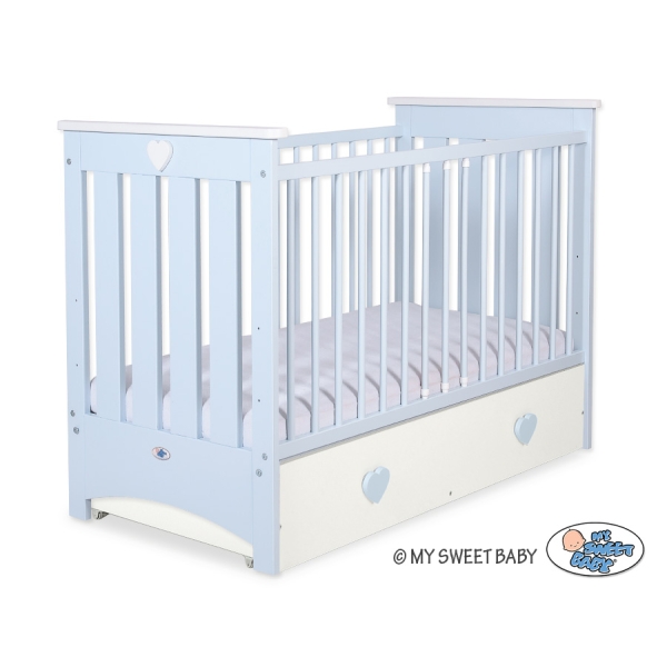 Lit Bébé a Barreaux avec Tiroir 120x60 cm Lorenzo Maxi