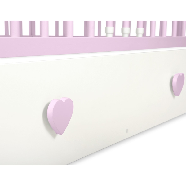 Lit Bébé a Barreaux avec Tiroir 120x60 cm Lorenzo Maxi