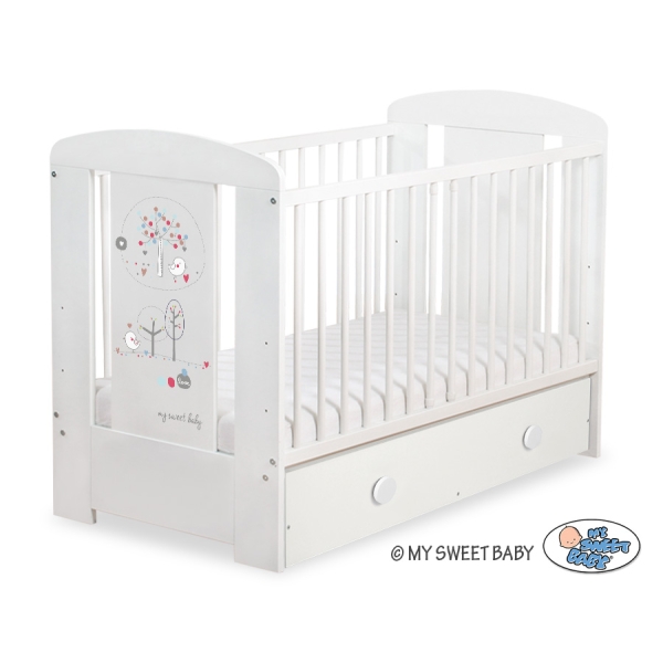 Lit Bébé à Barreaux avec Tiroir 120x60 cm Maxi