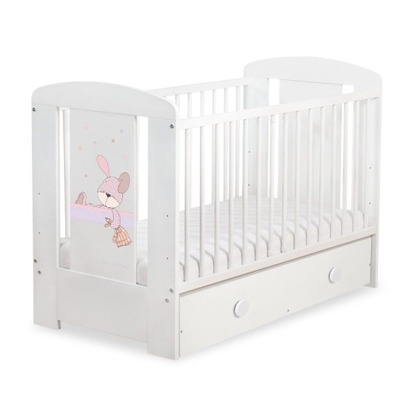 Lit Bébé à Barreaux avec Tiroir 120x60 cm Maxi