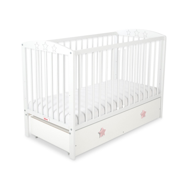 Lit Bébé à Barreaux avec Tiroir 120x60 cm Maxi étoiles