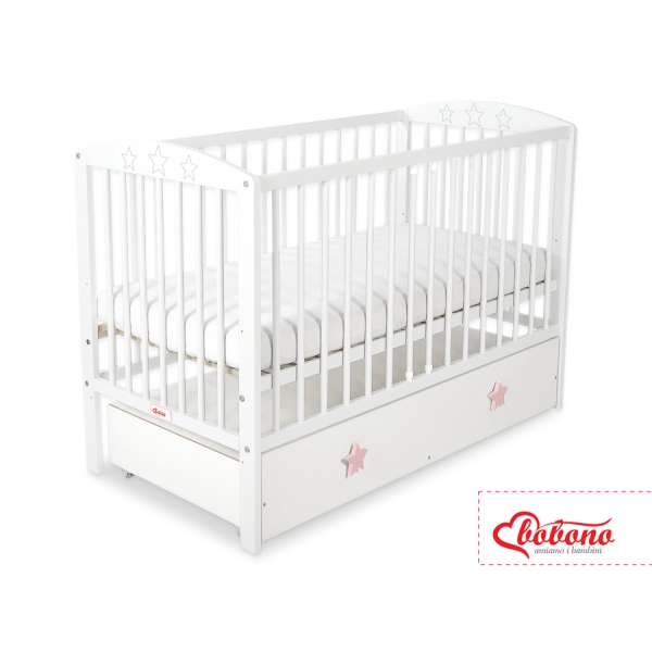 Lit Bébé à Barreaux avec Tiroir 120x60 cm Maxi étoiles