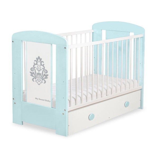 Lit Bébé à Barreaux avec Tiroir 120x60 cm Maxi Glamour