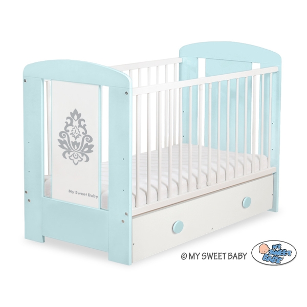 Lit Bébé à Barreaux avec Tiroir 120x60 cm Maxi Glamour