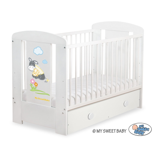 Lit Bébé à Barreaux avec Tiroir 120x60 cm Maxi Luca