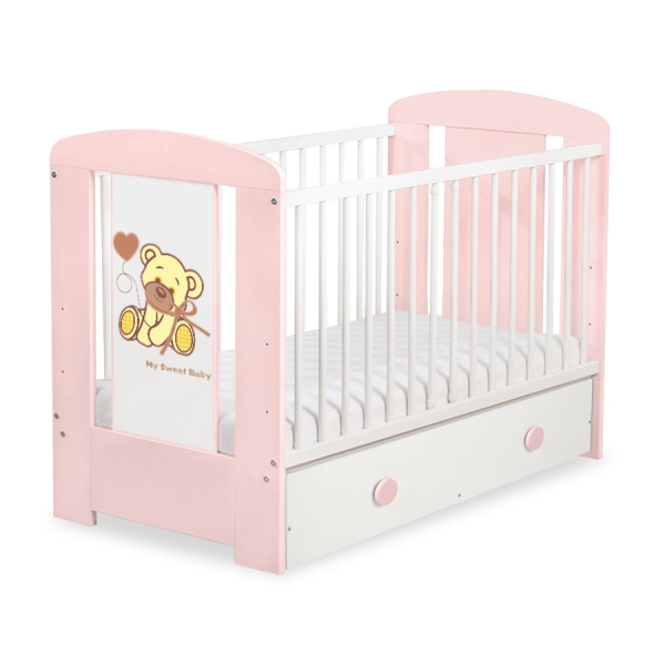 Lit Bébé à Barreaux avec Tiroir 120x60 cm Maxi Papillon