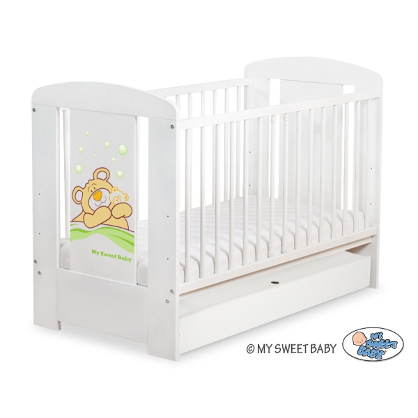 Lit Bébé à Barreaux avec Tiroir 120x60 cm Standard Barnabé