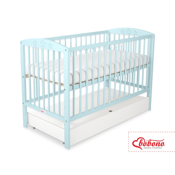 Lit Bébé à Barreaux avec Tiroir 120x60 cm Standard étoiles